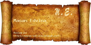 Masan Edvina névjegykártya